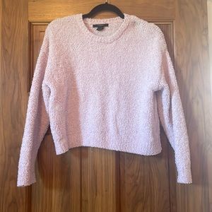 Baby Pink Teddy Bear Cropped Sweater